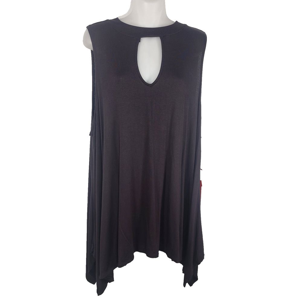 Jennifer Lopez Women Tank Top Sunset Breeze Keyhole Neckline Flowy Asymmetric 2X